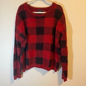 Cyrus Red and Black Checkered Sweater